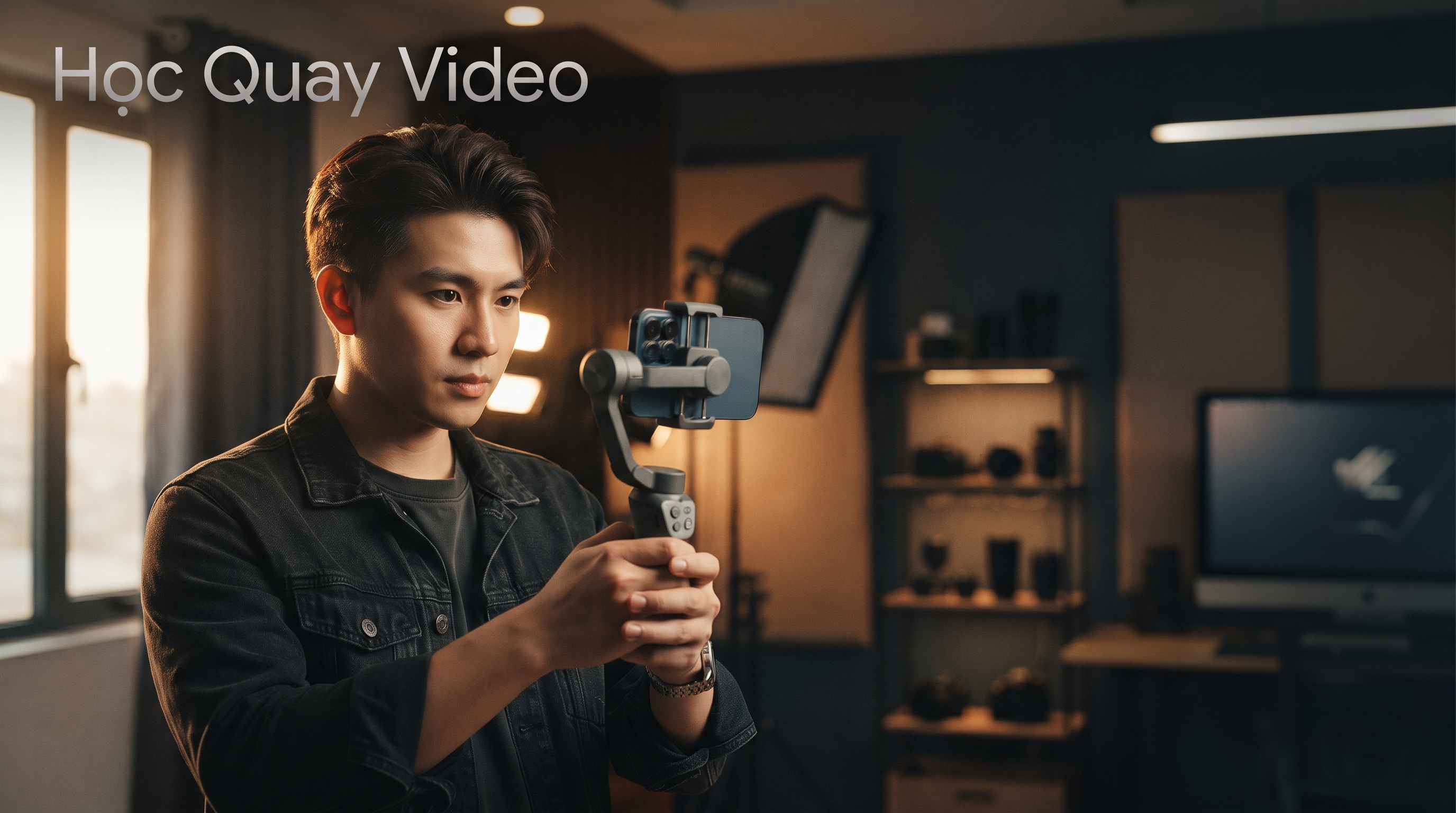 Khung cảnh sáng tạo video bằng điện thoại thông minh chuyên nghiệp